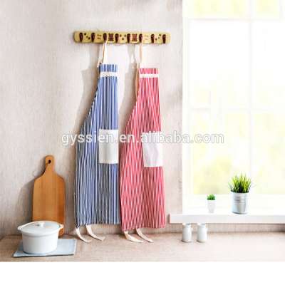 Fashion and Simple Cotton and Linen Oil-proof Striped Apron for Adults