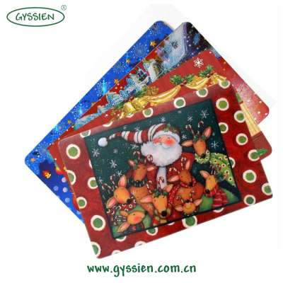 Factory price wholesale extra large 3Dplacemats for Christmas